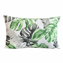 Kissenbezug 50x70 cm - Kopfkissenbezug 100% Baumwolle, Kissenhülle mit Reißverschluss, ideal zum Schlafen und Dekokissen, weich & atmungsaktiv, ohne Füllung, pflegeleicht, Viele Bunte Muster 50 x 70 cm Grüne und Graue Blätter Angebot bei HelloDeals