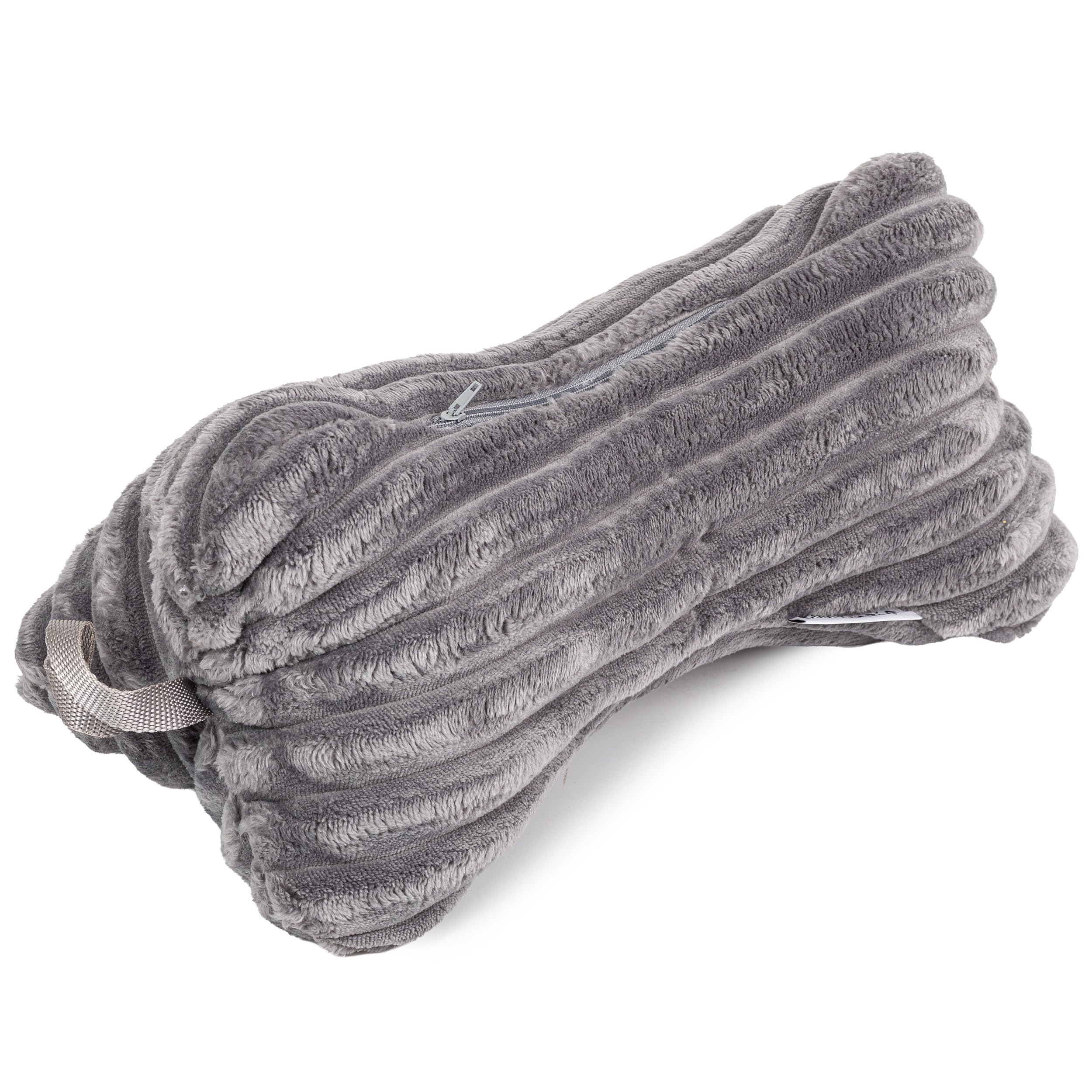 H&F Heimtextilien H&F | Kissen Kopfkissen Lesekissen Leseknochen Nackenkissen Nackenrolle Knochenkissen Reisekissen Waschbar, für Bett, Sofa | Farbe: Grau Wildlederimitat 1 Grau Wildlederimitat Angebot bei HelloDeals