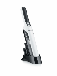Severin Akku Handstaubsauger, leiser Tierhaar Staubsauger mit Möbelaufsatz für Möbel und Tastaturen, kabelloser Handstaubsauger mit Akku für bis zu 30 Minuten Laufzeit, weiß/schwarz matt, HV 7140 Slim-Design mit Aufbewahrungsstation Angebot bei HelloDeals