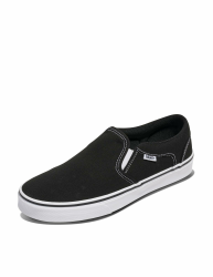 Vans Asher Unisex Sneaker, Canvas Black White, 49 EU Angebot bei HelloDeals
