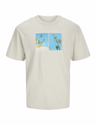 JACK & JONES Herren Jjporto Tee Ss Crew Neck XL Moonbeam Angebot bei HelloDeals