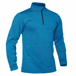 TACVASEN Pullover Herren Langarmshirt Half Zip Fleece Winterpullover Warm Atmungsaktiv Sport Sweatshirt mit Stehkargen XL Meerblau Angebot bei HelloDeals