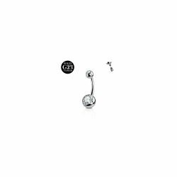 AceFun Bauchnabelpiercing Silber,6mm 8mm 10mm 12mm 14mm Bauchnabelpiercing Titan Chirurgenstahl für Frauen 1 Stück 14G Solid Piercing Titan Bauchnabel piercing Barbell Bijoux Ringe für Body Piercing A-10mm-Silber Angebot bei HelloDeals