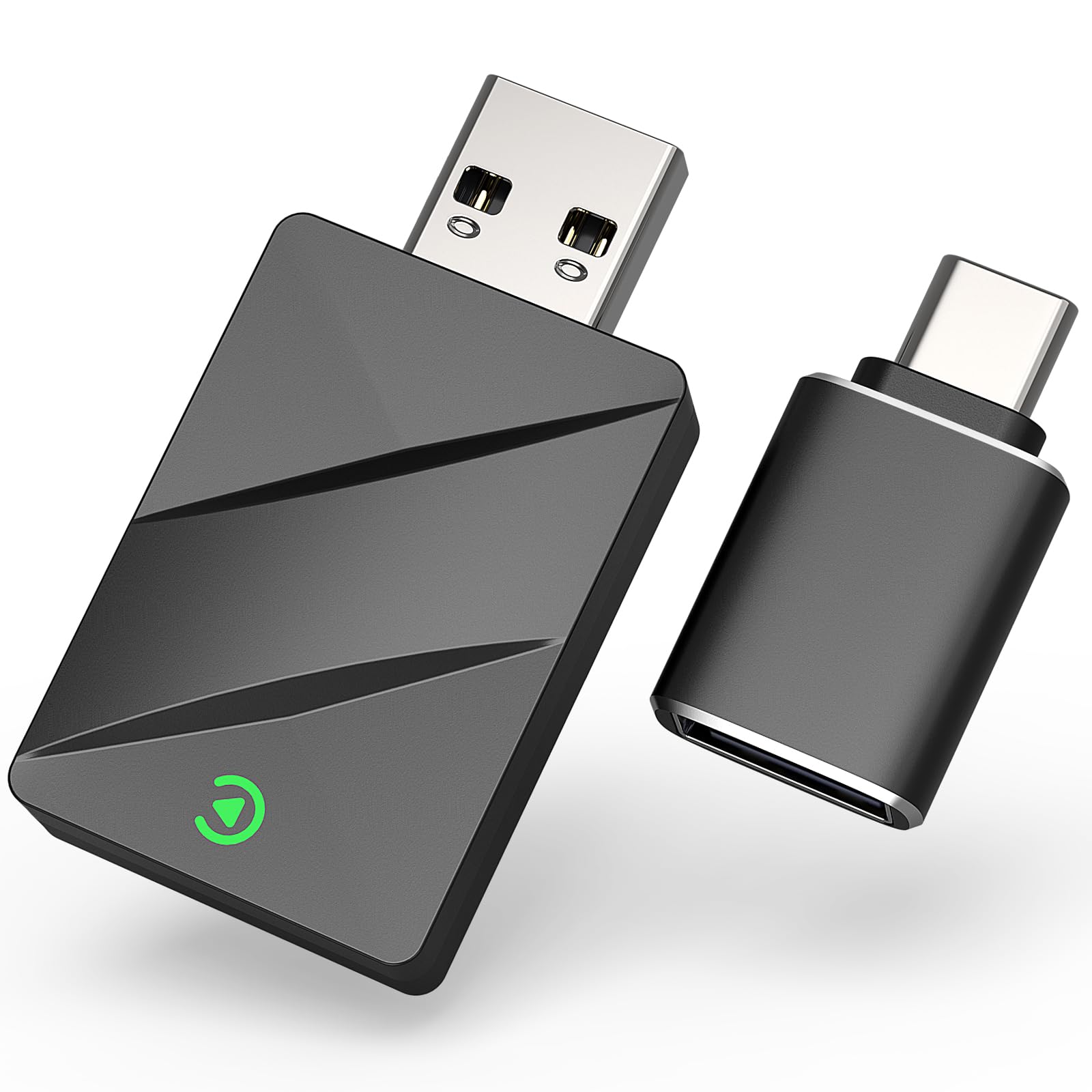 2-in-1 Wireless CarPlay & Android Auto Adapter, 5.8GHz Hochgeschwindigkeit & Stabilität, Plug & Play, Niedrige Latenz & Automatische Wiederverbindung, kompatibel mit iOS10+/Android11+ schwarz Angebot bei HelloDeals