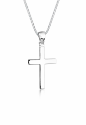 Elli Damen Halskette mit Kreuz Anhänger Basic Religion in 925 Sterling Silber 45 cm lang 45 Silber Angebot bei HelloDeals