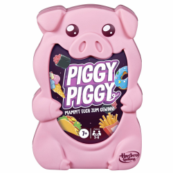 Hasbro Gaming Piggy Piggy Kartenspiel für Familien - Deutsche Fassung, einfaches Strategiespiel ab 7 Jahren, enthält 5 Schweinchenfiguren, lustiges Reisepiel für Erwachsene und Kinder Angebot bei HelloDeals