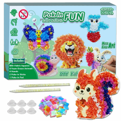 JRD&BS WINL Poke-in-Kunst-Set für Kinder ab 4-8 Jahren Kreatives DIY-Bastelspiel Kein Chaos Handwerk Geschenk für Jungs und Mädchen Pädagogisches spielzeug 3-12 Jahre (Landtiere) Angebot bei HelloDeals