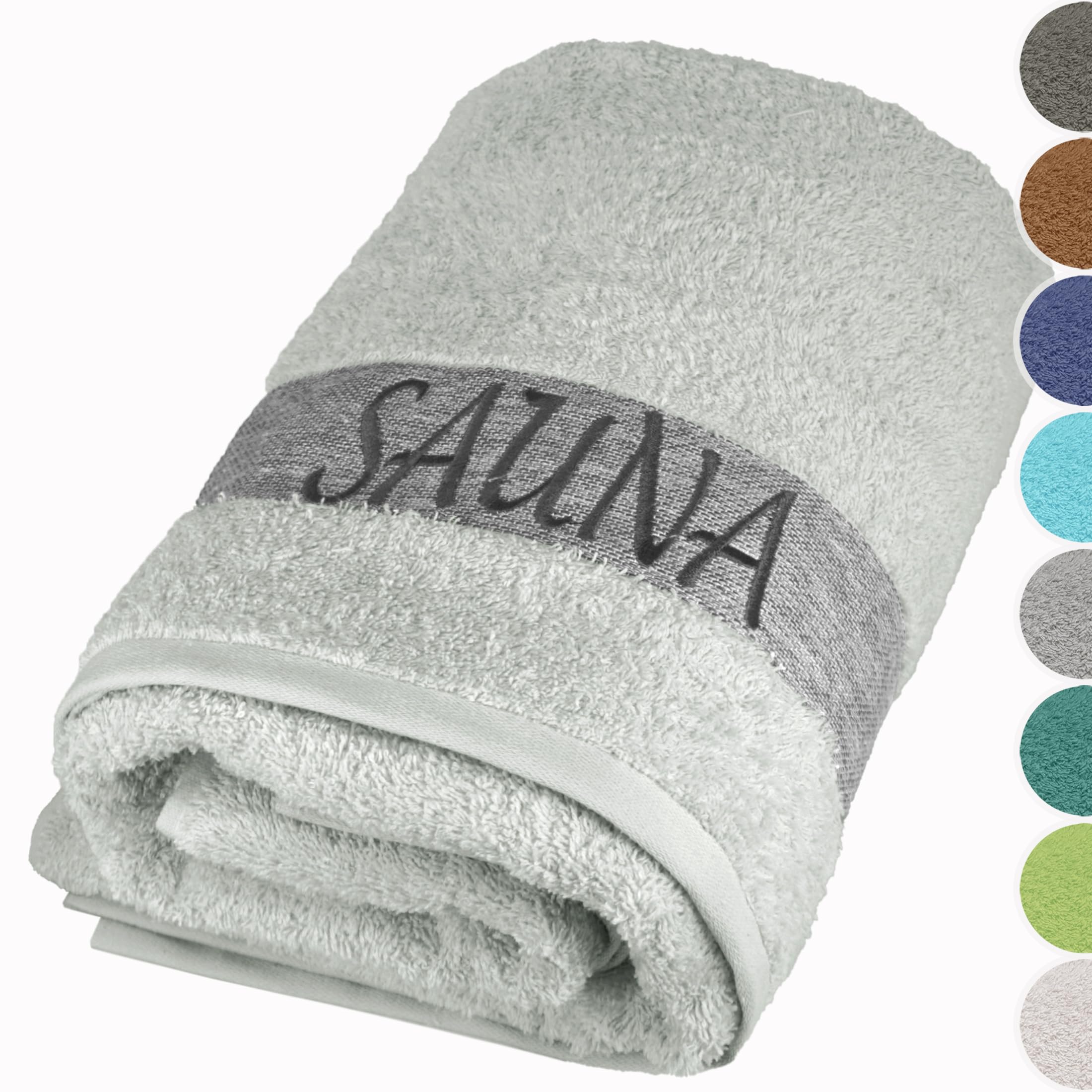 Lashuma Badetuch groß 100x200 cm, Lima saugstarkes Frottee Saunahandtuch Herren Grau - Eisgrau 100 x 200 cm Eisgrau Angebot bei HelloDeals