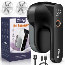 Fusselrasierer Elektrisch, Fusselentferner für 3 Einstellbaren Leistungsstufen, 6-Klingen-Kopf Fusselfräse für Verschiedene Stoffe Komplettset mit Type-C-Ladekabel und Reinigungsbürste(Schwarz) Angebot bei HelloDeals