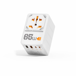 TESSAN 65W GaN Reiseadapter Weltweit, Schnellladung Adapter, Reisestecker Weltweit mit 2 USB C, 2 USB A, Travel Adapter für EU USA UK Italien Japan Thailand Australien Kanada 4 USB(2 USB C)-65W Angebot bei HelloDeals