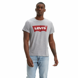 Levi's Herren Graphic Crewneck Tee T-Shirt L Grau Angebot bei HelloDeals