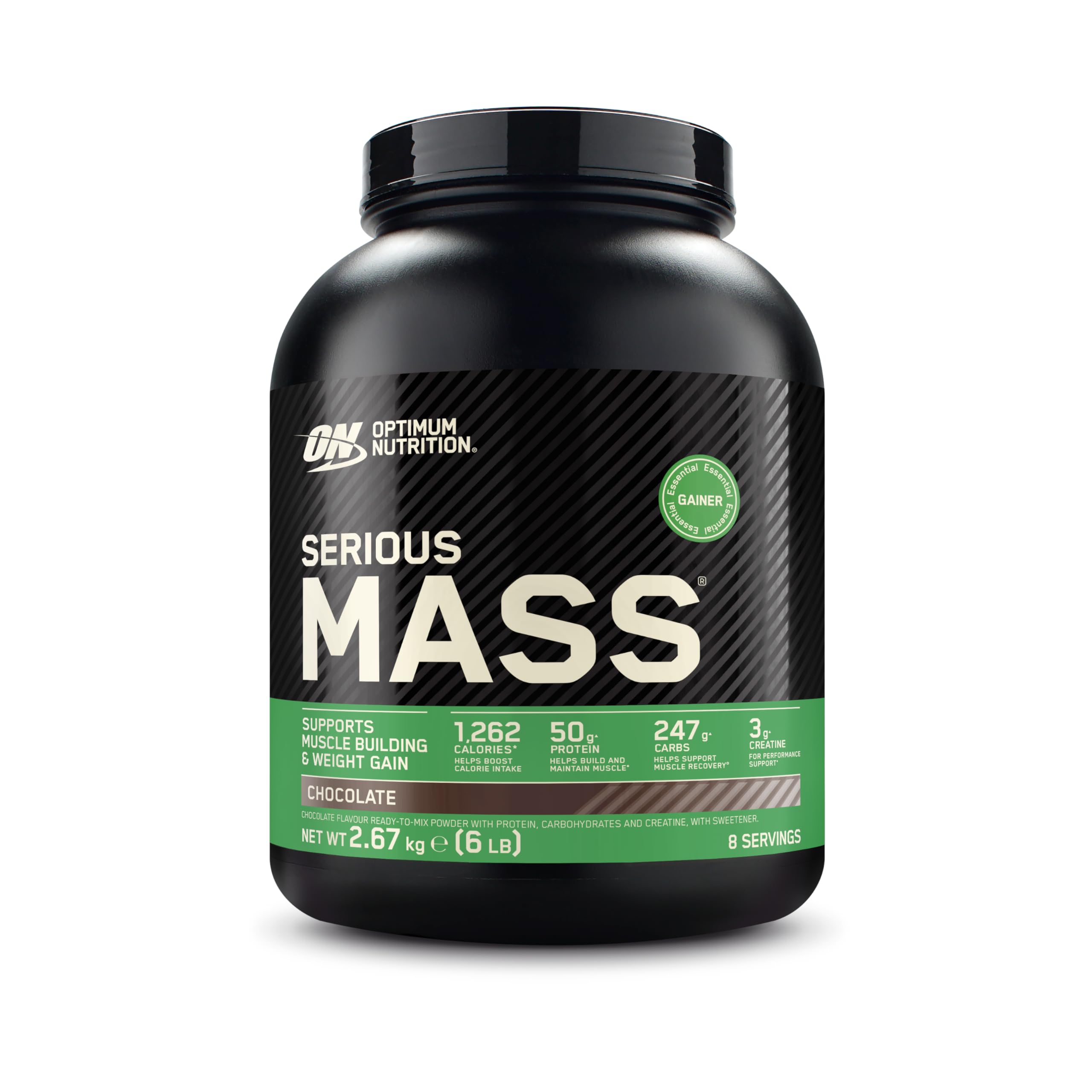 Optimum Nutrition Serious Mass 2025 Weight Gainer Pulver, Geschmack Schokolade, 2.66kg, 8 Portionen Chocolate New 2.66kg Angebot bei HelloDeals