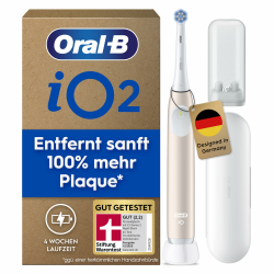 Oral-B iO Series 2 Elektrische Zahnbürste — Electric Toothbrush, Inkl. 1 Aufsteckbürste, Reise-Etui — 3 Putzmodi für Zahnpflege, GUT GETESTET (2,2) von STIFTUNG WARENTEST, Designed by Braun, Pink Calm Pink Einzelpack 1 Bürste + 1 Kopf Angebot bei HelloDeals