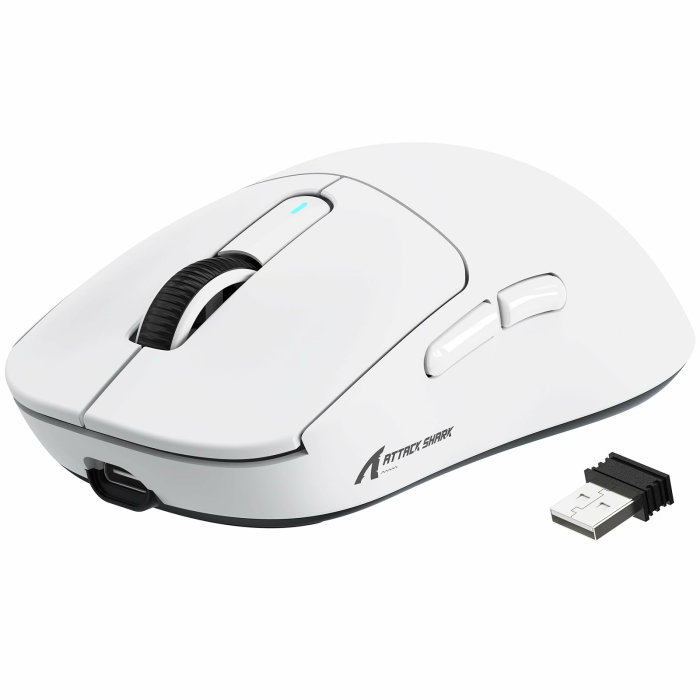 VGN GAMEPOWER x Attack Shark X3 Superlight Kabellose Gaming-Maus, 49g Ultraleicht Mouse, 26000DPI, PixArt PAW3395, 2.4G/BT/Kabelgebunden, PTFE Feet, Bis zu 200 Std. Akku, G502, PC/Xbox/PS/Mac, Weiß PAW3395(1KHz, 26000DPI) A-Weiß Angebot bei HelloDeals