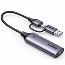 UGREEN Video Capture Card, USB 3.0 HDMI auf USB C/A Videoaufnahmekarte, 4K Eingang und 2K30Hz Capture, hdmi grabber kompatibel mit Switch Switch 2 PS5 Xbox TV Stick Camera Laptop iPad Handy Mac mini 4 Angebot bei HelloDeals