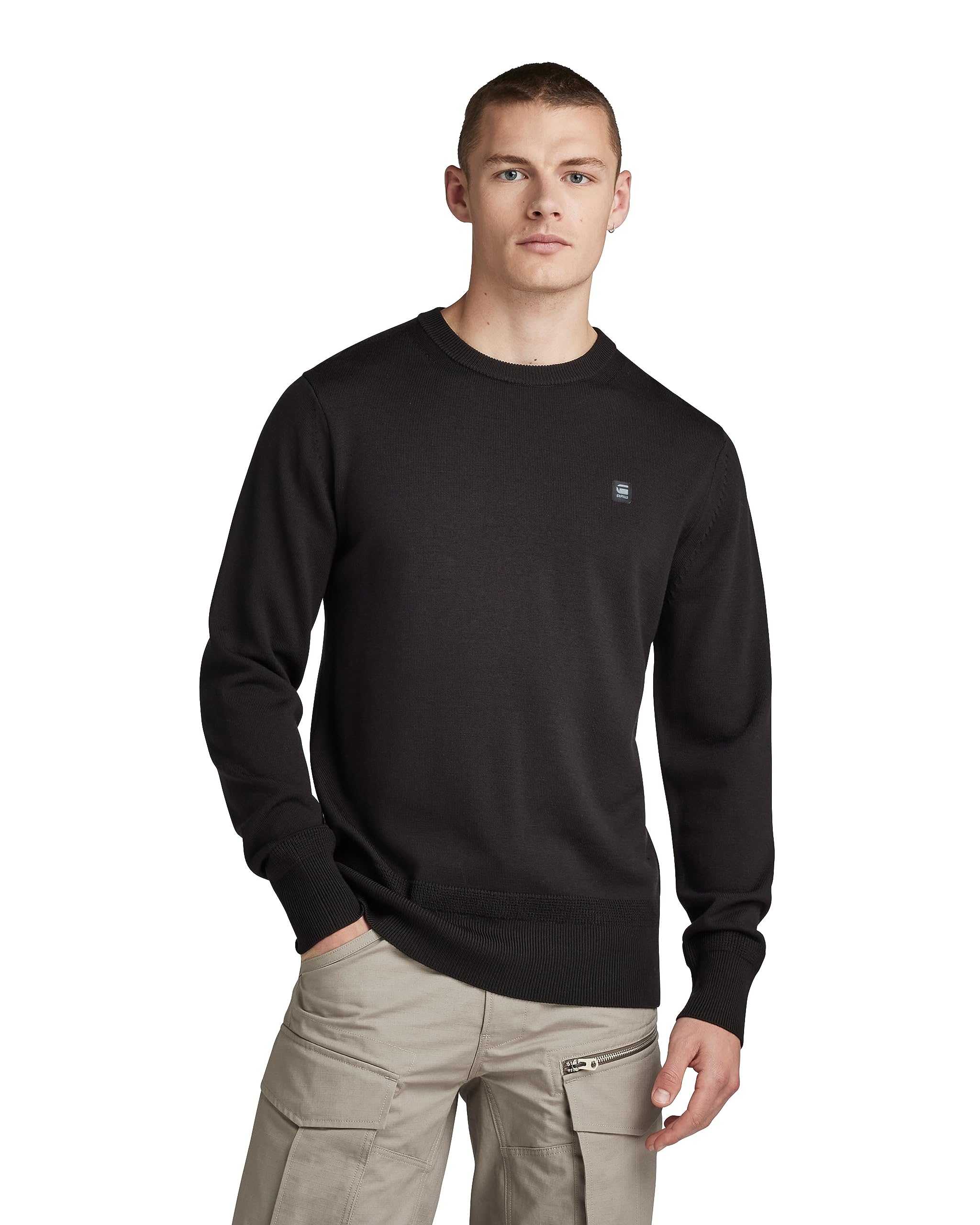 G-Star Herren Premium core r Knit XS Schwarz (Dk Black D21931-b692-6484) Angebot bei HelloDeals