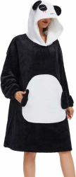 Kuscheldecke zum Anziehen mit Ärmeln und Kapuze Winter Comfy und Warm Sofadecke Unisex Übergroßes Tiere Decken Pulli Damen Lustige Riesen Hoodie Decke Panda S Angebot bei HelloDeals