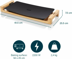 Princess 103026 Table Chef Pure Black - Bambus - 50 x 25 cm Angebot bei HelloDeals