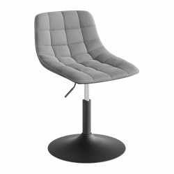WOLTU Schminktisch Stuhl Hocker für Schminktisch, Schlafzimmer & Esszimmer - Höhenverstellbar, 360° Drehbar mit Rückenlehne, aus Bequemer Samt, Hellgrau Hellgrau Samt Angebot bei HelloDeals