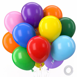 Luftballons Geburtstag Bunt - 100 Stück Ballons Bunt, Regenbogen Deko Kinder Mit Blau Rot Orange Grün Ballons, Helium Ballons Für Geburtstagsdeko Kinder Hochzeit Taufe Birthday Party Deko, 12 Zoll Angebot bei HelloDeals