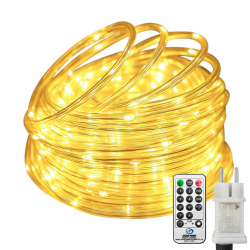 btfarm Lichterschlauch Aussen mit Fernbedienung, 10M 100 LED Schlauch Outdoor mit Timer Lichtschlauch Außen mit Stecker IP65 Wasserdicht, Lichterkette Außen Dimmbar für Garten Terrasse Zaun Hof Deko Stecker 1 Stück-10M Angebot bei HelloDeals