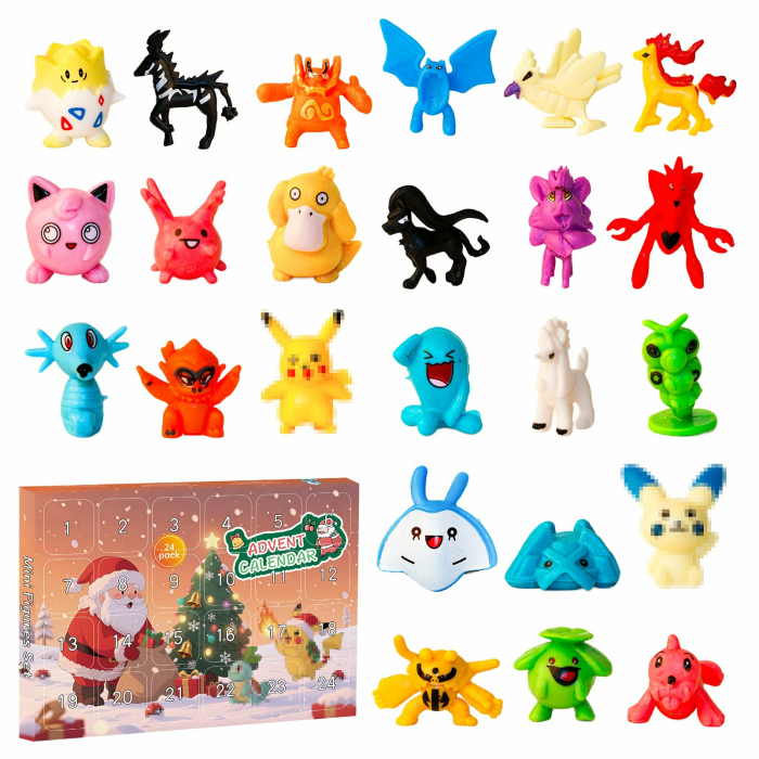 Adventskalender Mini-Figuren Set, 24 Stück Zufällige Cartoon Anime Kleine Spielzeugfiguren für Kinder, Weihnachts & Geburtstagsgeschenk mit Täglichen Überraschungen für Jungen und Mädchen Angebot bei HelloDeals