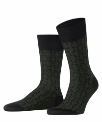 FALKE Herren Artwork Tie Socken atmungsaktive biologische nachhaltige Baumwolle elegant fein verstärkte Herrensocken flache Naht für druckfreie Fußspitze modisch Business Alltag 1 Paar 47-48 Schwarz Black 3000 Angebot bei HelloDeals