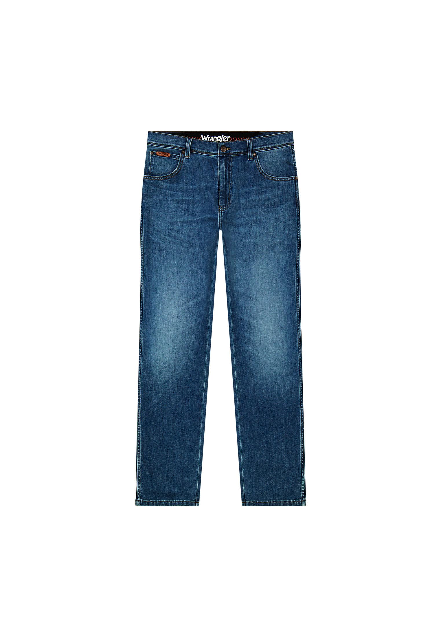 Wrangler Texas Stretch W121XU13M Herren Jeanshosen/Lang, Karotte (Tapered) 29W / 32L Verdant Tone Angebot bei HelloDeals