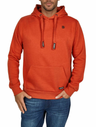 riverso Hoodie Herren Regular Fit RIVLinus Kapuzenpullover Pullover Sweatshirt Streetwear Grau Braun Grün Rot Blau Schwarz S M L XL 2XL 3XL 4XL 5XL XL Rusty Ochre Red (15401) Angebot bei HelloDeals
