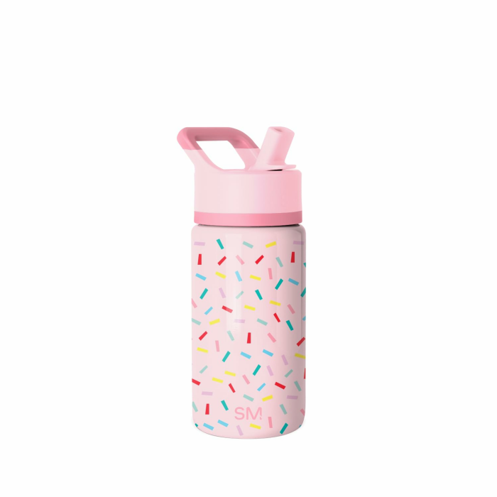 Simple Modern Trinkflasche Kinder mit Strohhalm | Sport Isolierte Edelstahl-Kindertrinkflasche für Kleinkinder Jungen und Mädchen | Summit | 415ml | Confetti 414 ml Confetti Angebot bei HelloDeals