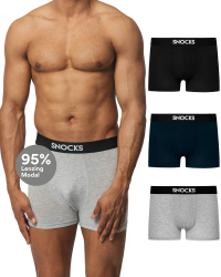Snocks Premium Boxershorts Herren aus weichem Lenzing Modal (3er Pack) - Ultraleichte und Atmungsaktive Boxershorts - Unterwäsche Männer ohne Kratzenden Etiketten - Gr. S-XL XXL 3x Mix2 Angebot bei HelloDeals
