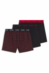 HUGO Herren Woven Boxer Triplet Dreier-Pack Boxershorts aus Baumwolle mit Logos am Bund M Open Miscellaneous Angebot bei HelloDeals