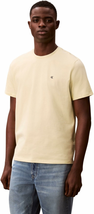 Calvin Klein Herren T-Shirt Kurzarm Classic Monogram Tee mit Rundhalsausschnitt XXL Große Größen White (Lime Spritz) Angebot bei HelloDeals
