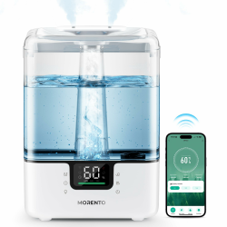 Smart-Luftbefeuchter für Schlafzimmer, großes Zimmer, Zuhause, 6 l, Luftbefeuchter mit Diffusor für ätherische Öle, intelligente App und Sprachsteuerung, für Kinderzimmer und Pflanzen, Weiß, 1 Angebot bei HelloDeals
