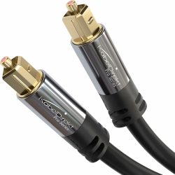 KabelDirekt – Optisches Audiokabel, TOSLINK Kabel – 1m kurz (digitales Audio Kabel/SPDIF-Glasfaserkabel, TOSLINK-Kabel für Soundbar, Verstärker/HiFi, Xbox One/PS4, Fernseher & Heimkino) Single 1m Schwarz Angebot bei HelloDeals