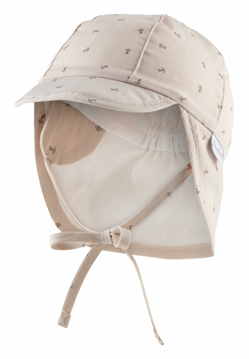 Sterntaler Schirmmütze Nacken Anker - Baby- und Kinder Mütze mit Nackenschutz Ohrenklappen und Bindeband - Sonnenmütze mit Futter aus Batist (Bio) - Sommer Kopfbedeckung 51 beige Angebot bei HelloDeals