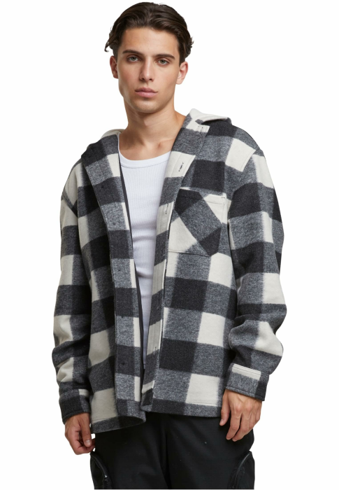 Urban Classics Big Check Jacket With Hood XXL Whitesand/Black Angebot bei HelloDeals