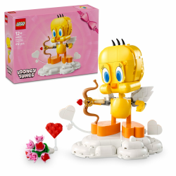 LEGO Looney Tunes Liebesbote Tweety - Modellbau zu Looney Tunes mit Zubehör - Blumenstrauß, Herz, Amor-Bogen & Wolkenständer - Kreatives Geschenk für Mädchen & Teenager ab 12 Jahren - 40824 Angebot bei HelloDeals