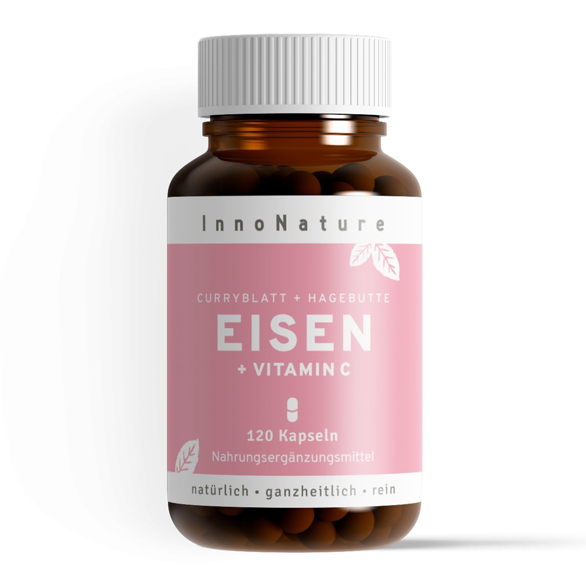 Natürliches Eisen + Vitamin C aus Curryblatt-Extrakt und Hagebutte-Extrakt. 14-28mg reines Eisen und 80-160mg Vitamin C pro Tagesdosis.120 Kapseln im 2-4 Monatsvorrat. Vegan + hergestellt in DE. Angebot bei HelloDeals