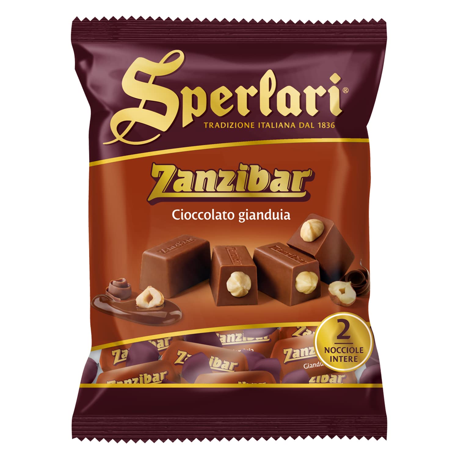 Sperlari - Zanzibar klassische Schokoladen- und Gianduja-Mini-Nougats, glutenfrei - 117g Angebot bei HelloDeals