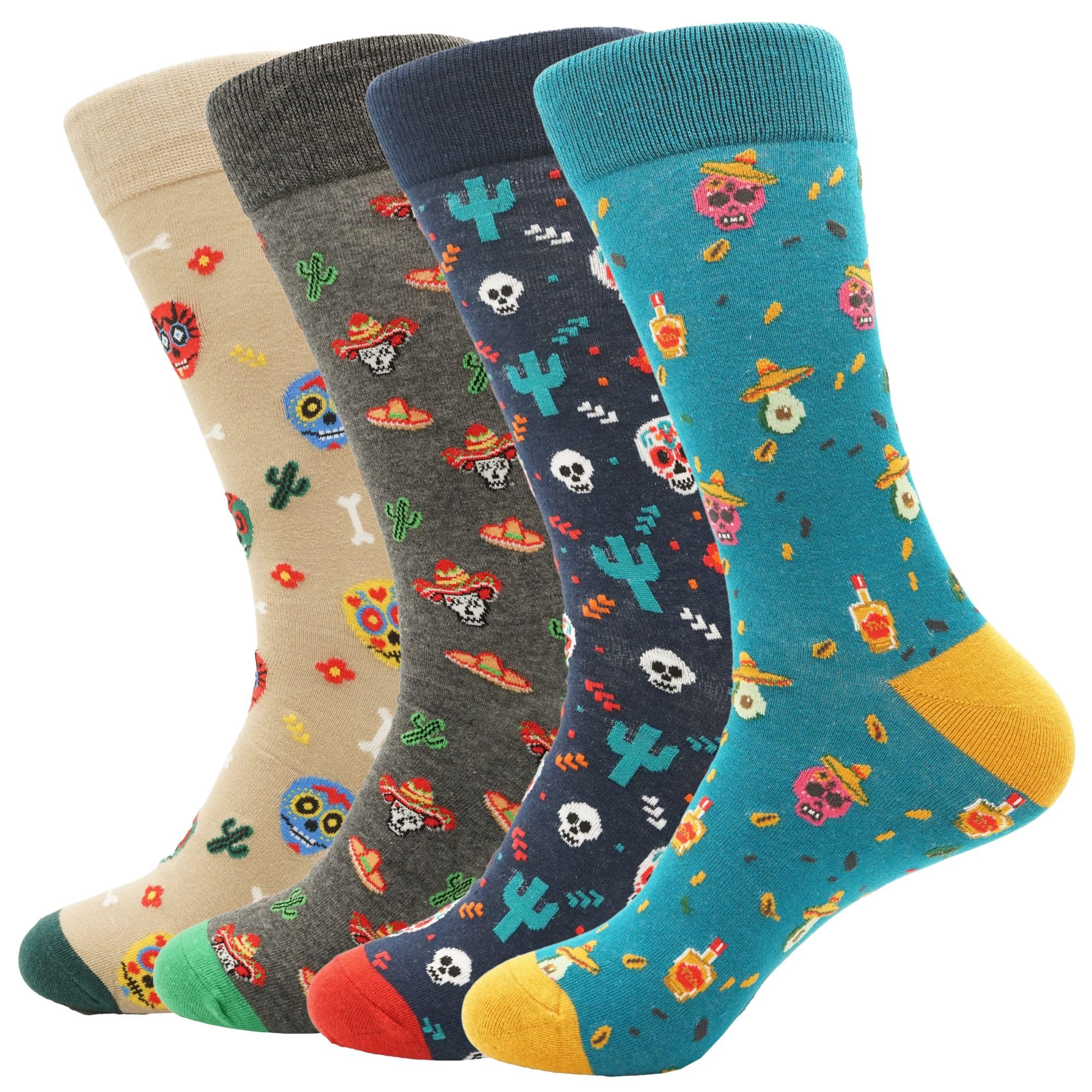 4 Paar lustige Herrensocken, Baumwolle, originelle Geschenke für Herren 40-46 4 x Catrinas Angebot bei HelloDeals