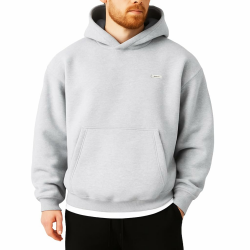 SMILODOX Dawson Hoodie Herren - Oversize Kapuzen Pullover - Langarm Hoody Sweatshirt, Optimal für Sport, Streetstyle und Alltag, Bequem und Vielseitig Kombinierbar M Grau Melange Angebot bei HelloDeals