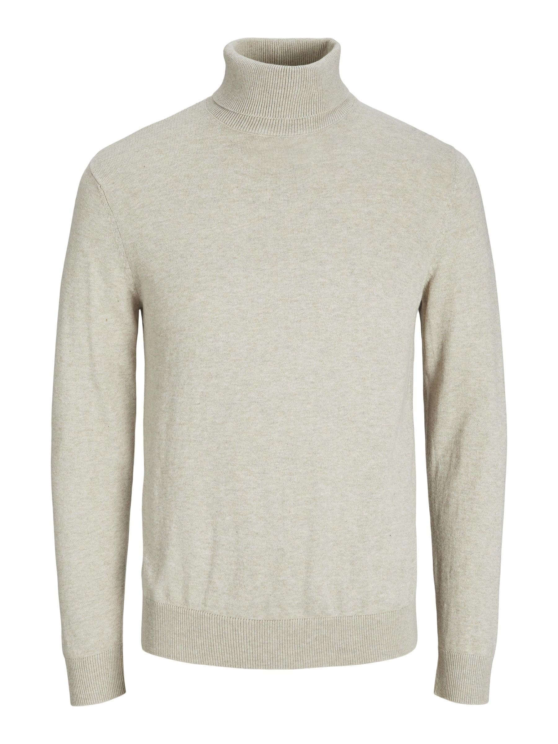 JACK & JONES Emil Knit Roll Neck Jumper XXL Oatmeal Angebot bei HelloDeals