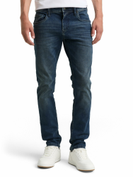 Tom Tailor Denim Herren TTAEDAN Straight Jeans 32W / 34L 10173 - Dark Stone Blue Black Denim Angebot bei HelloDeals