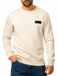 JACK & JONES Herren Sweatshirt Nicko Infinity Pullover Sweater XXL Moonbeam / Style 2 Angebot bei HelloDeals