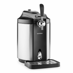 Klarstein Skal - universelle Bier-zapfanlage, Zapfanlage mit integriertem Bierkühler, Kühlung auf 2-12 °C, Bier zapfanlage 5 liter mit Kühlung. thermoelektrisches Kühlsystem, 38 dB, grausilber 60cm Schwarz / Silber Metallic Angebot bei HelloDeals