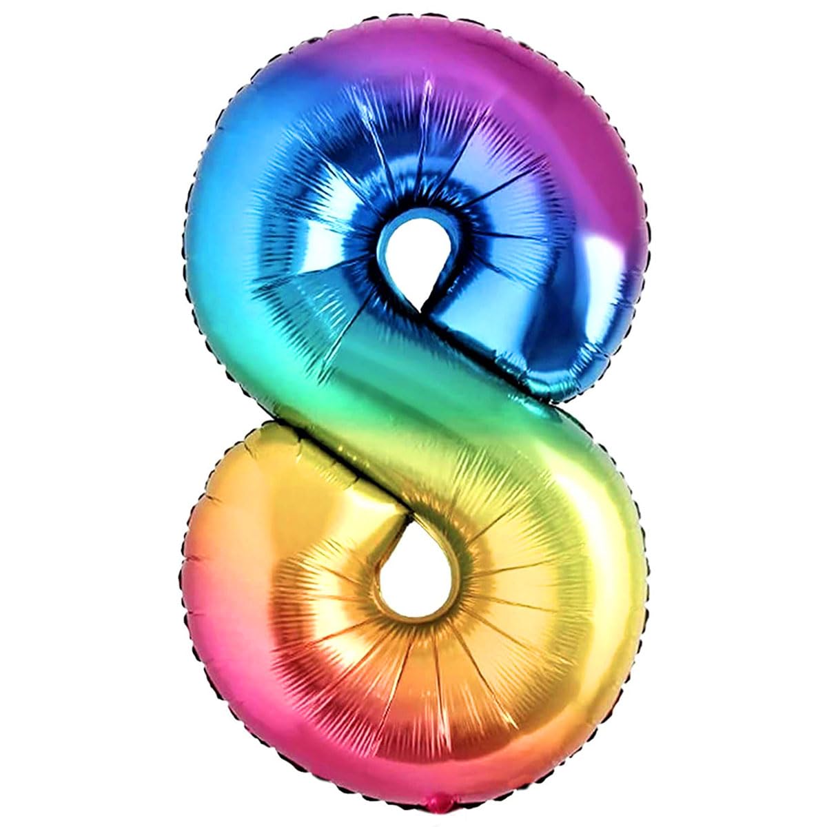 Luftballon 8. Geburtstag Zahl 8 Mehrfarbig Foil XXL Riesen Folienballon 100cm Geburtstagsdeko Ballon Zahl Deko zum Geburtstag. Fliegt mit Helium. 8 - Mehrfarbig 8 - 100 cm Angebot bei HelloDeals