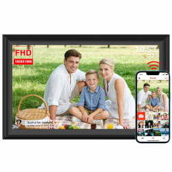 FRAMEO 15,6-Zoll WiFi Digitaler Bilderrahmen 1920x1080 FHD Groß 32GB Smart Digitaler Fotorahmen IPS Touchscreen Auto-Rotation Wandmontage Fotos/Videos sofort über FRAMEO APP teilen 15.6 Zoll 2.0 Angebot bei HelloDeals