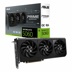 ASUS Prime GeForce RTX 5060 8GB GDDR7 OC Edition Gaming Grafikkarte (Nvidia GeForce RTX5060 DLSS 4, 2,5-Slot Design, PCIe 5.0, 3X DisplayPort 2.1b, 1x HDMI 2.1b, PRIME-RTX5060-O8G) OC Edition 8GB Prime - RTX 5060 Schwarz Angebot bei HelloDeals