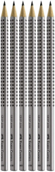 Faber-Castell 117697-6 Bleistifte GRIP 2001, Härtegrad: HB, Schaftfarbe: silber HB 6 Angebot bei HelloDeals